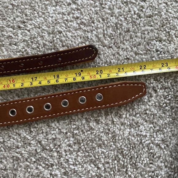NEW set of leather 2 collar + leash - Picture 15 of 15